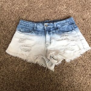 Klique B Distressd Ombré Jean Shorts